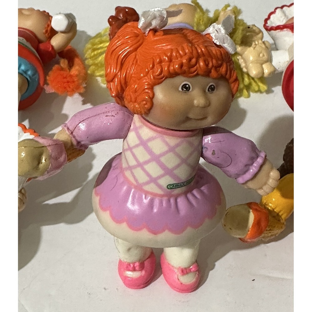 Vintage 1984 Cabbage Patch Kids Mini Dolls OOA Lot of 6 Rare 3" PVC - Picture 8 of 9